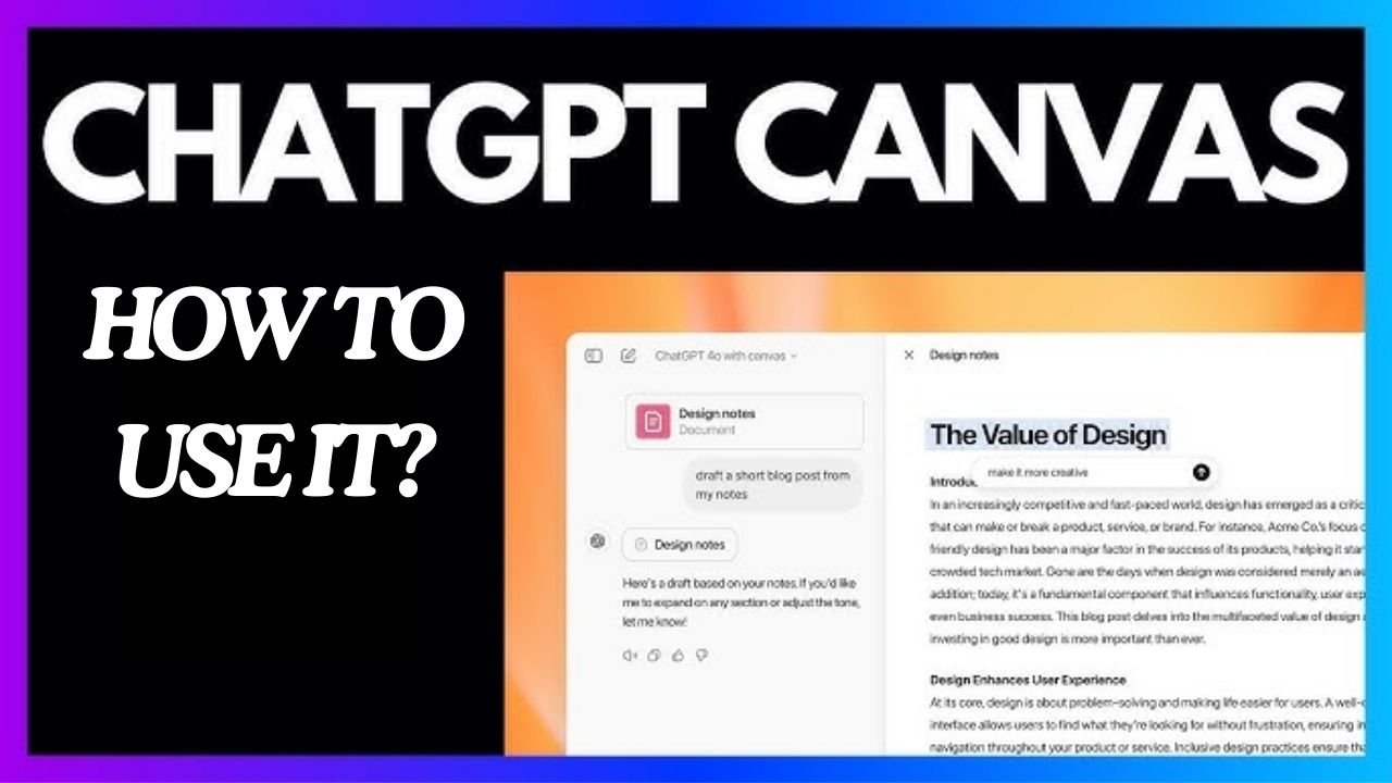 How To Use Canvas Feature in ChatGPT?