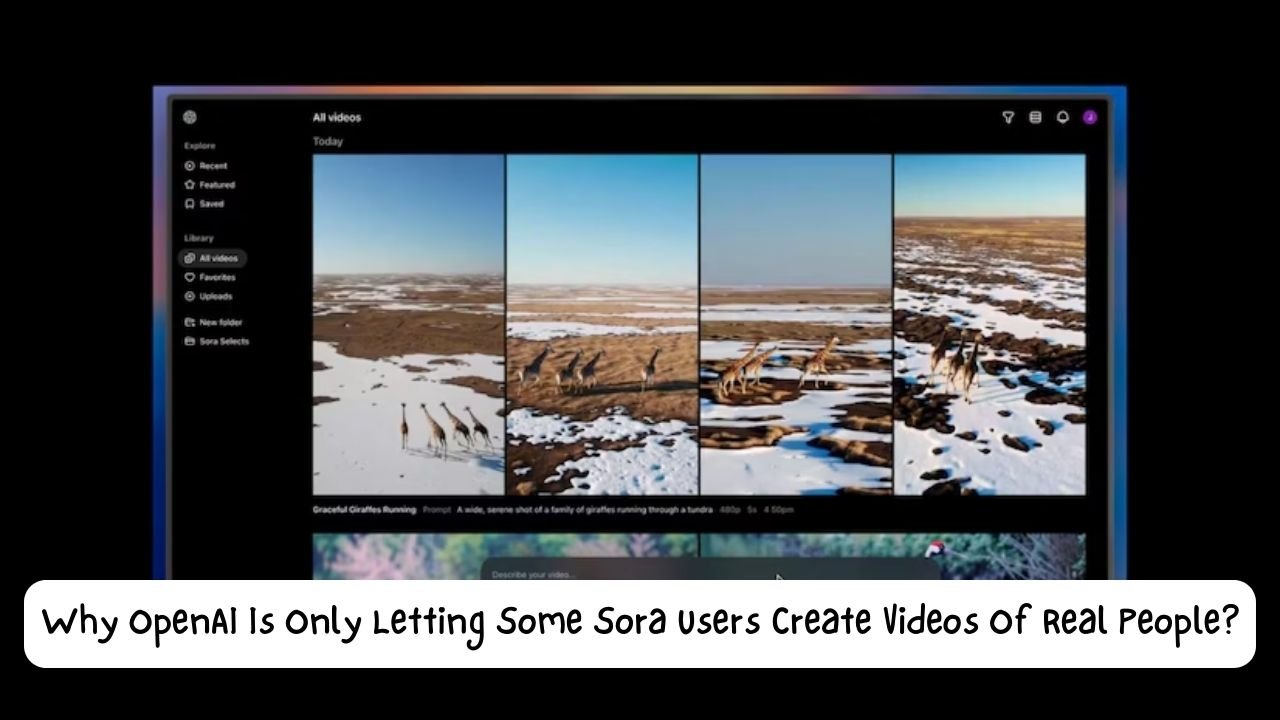 Why OpenAI Is Only Letting Some Sora Users Create Videos Of Real People?